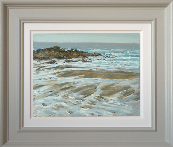 2018-73-Oil-Landscape-Low-Tide-in-Frejulfe-framed