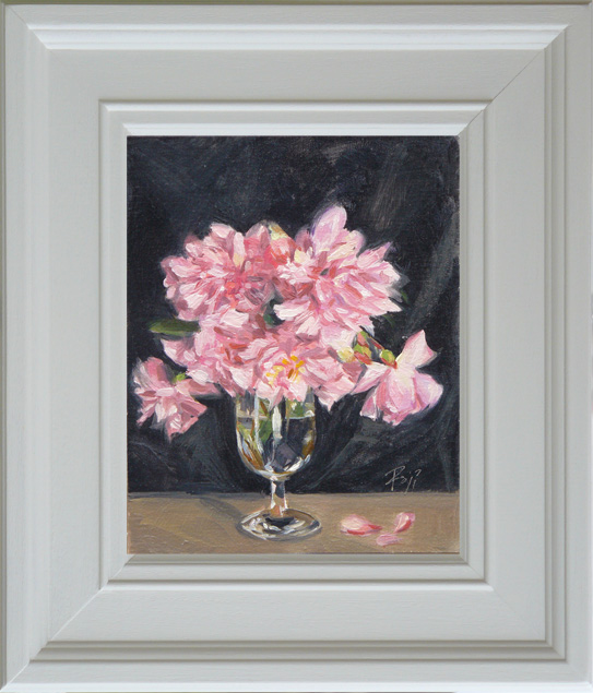 2018-90-Oil-Wild-Roses-in-Glass-Vase-framed