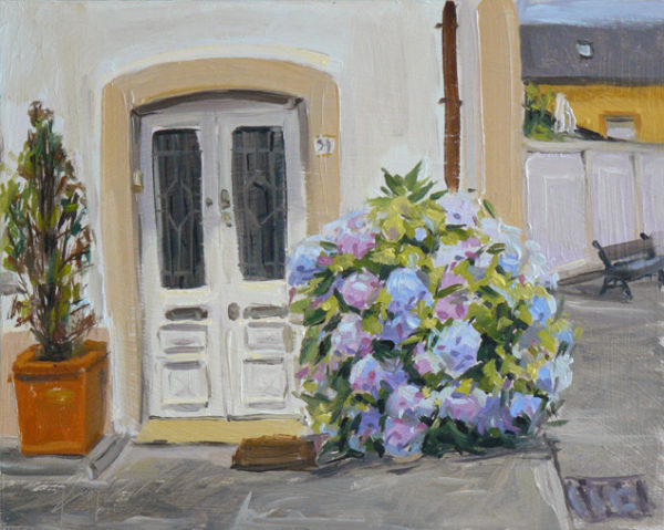 2018-91-Oil-Pretty-Hydrangea-at-the-Door