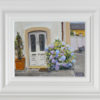 2018-91-Oil-Pretty-Hydrangea-at-the-Door-framed