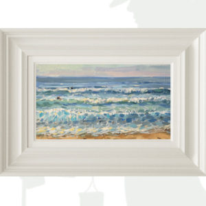 2018-117-Oil-Catching-Waves-at-Sunset-framed-background