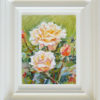 2018-128-Oil-Yellow-Rose-Bush-framed