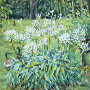 2018-132-Oil-Ducks-in-the-Garden-of-the-Agapanthus