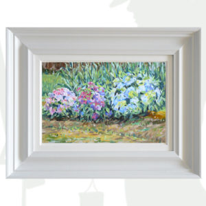 2018-135-Oil-Corn-and-Hydrangeas-framed-background