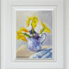 2018-82-Oil-Delft-Porcelain-Yellow-Lilies-framed